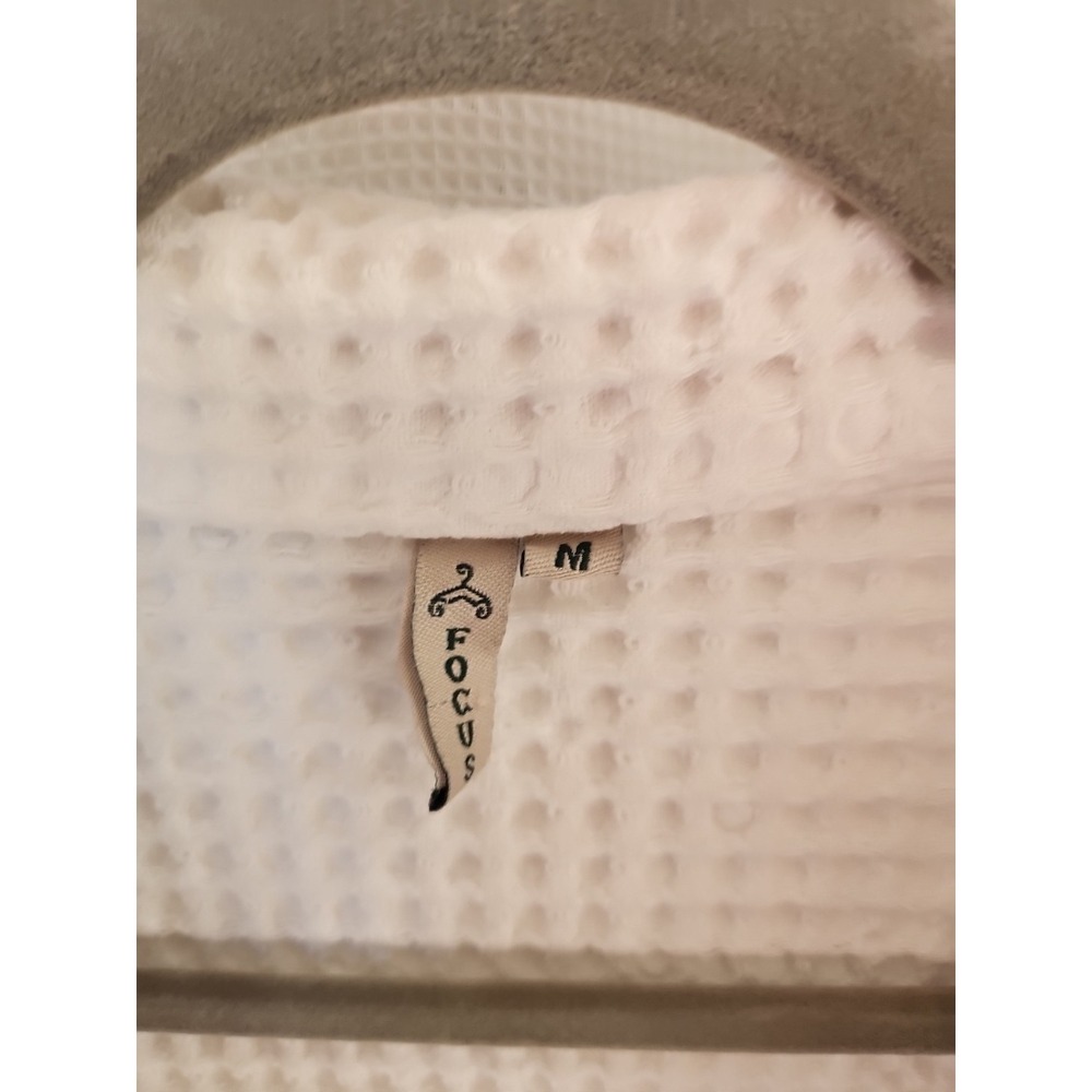 Focus Cardigan Sweater Size Medium Waffle Knit Artsy Woven Oversized - Picture 3 of 7